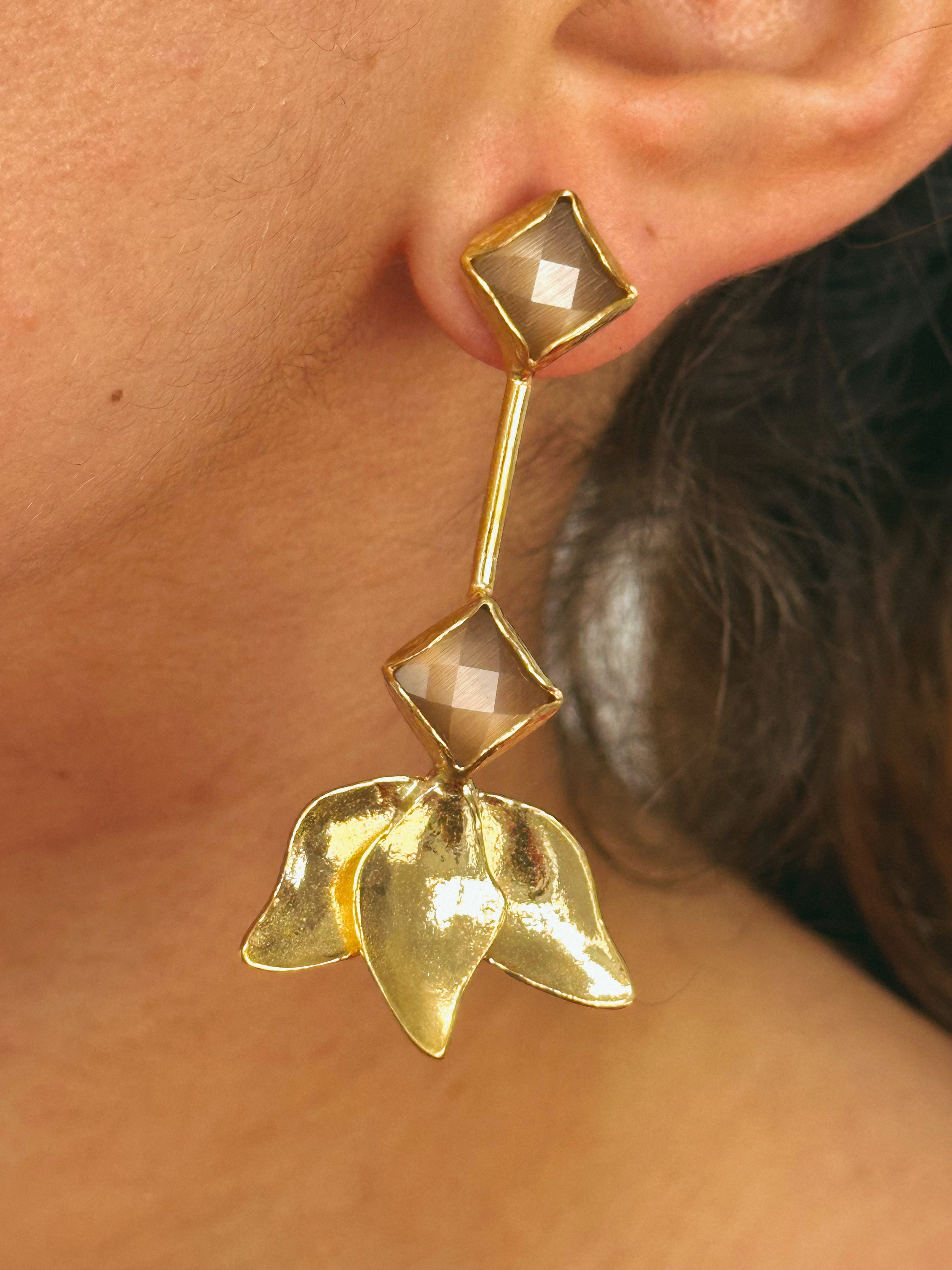 Pendientes Tulipán Champagne