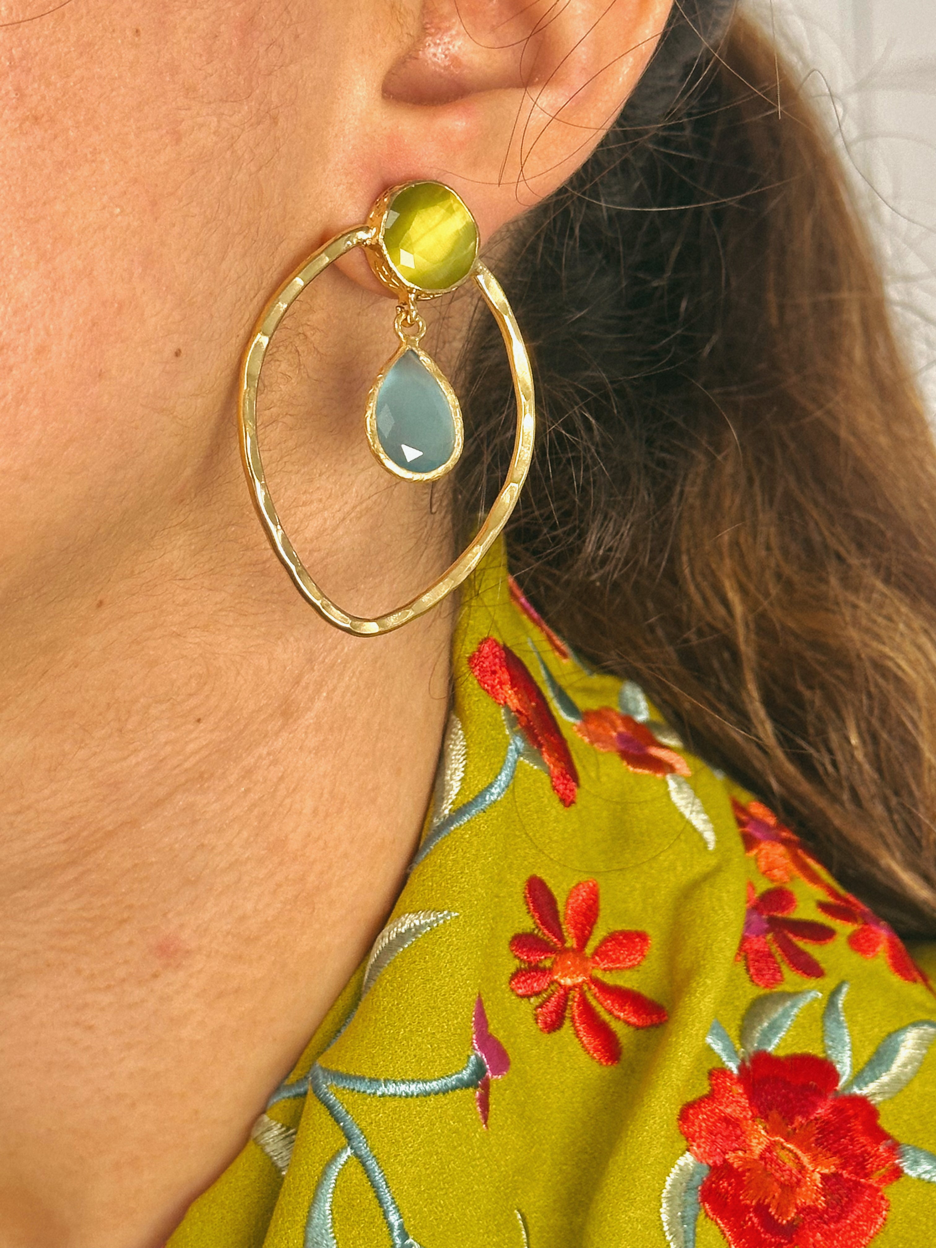 Pendientes Matilda Verde y Azul