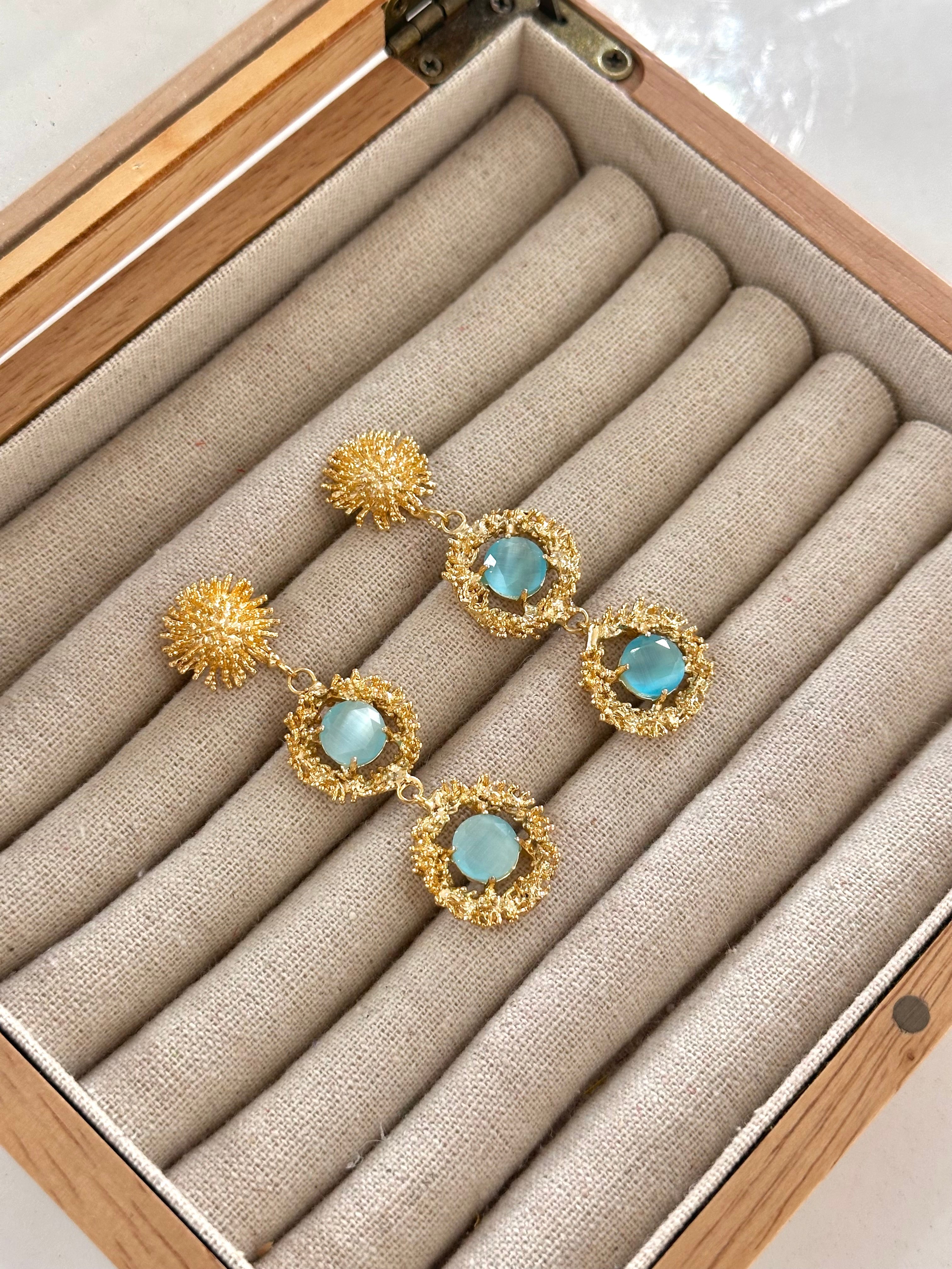 Pendientes Isla Cristina Azul Claro