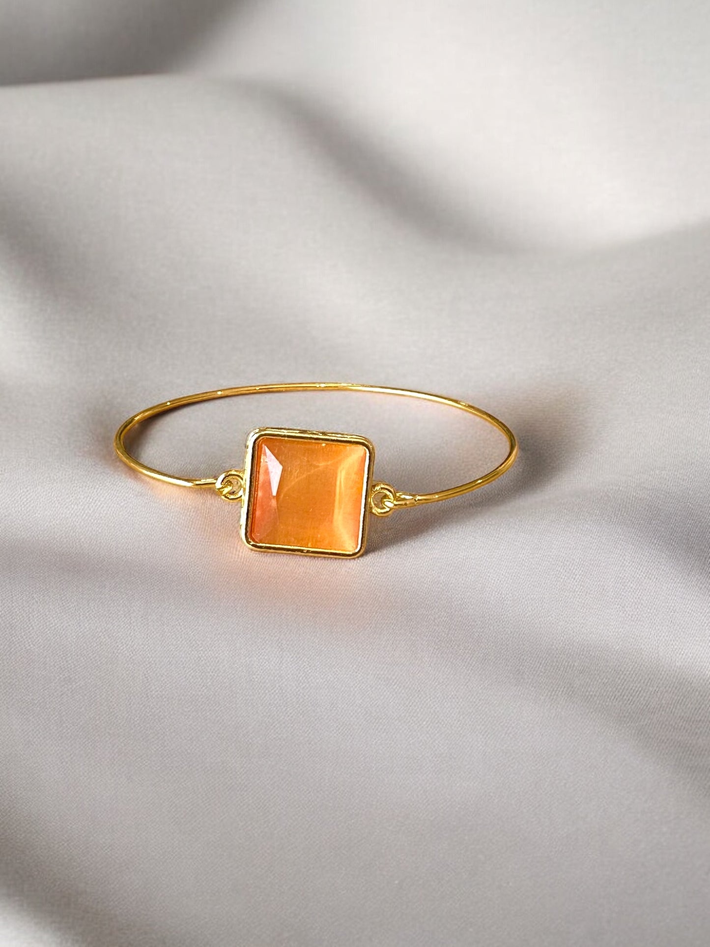 Brazalete cristal natural mandarina