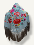 Mantoncillo Flores Gris