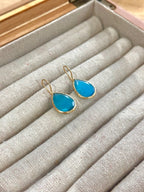 Pendientes lagrima celeste