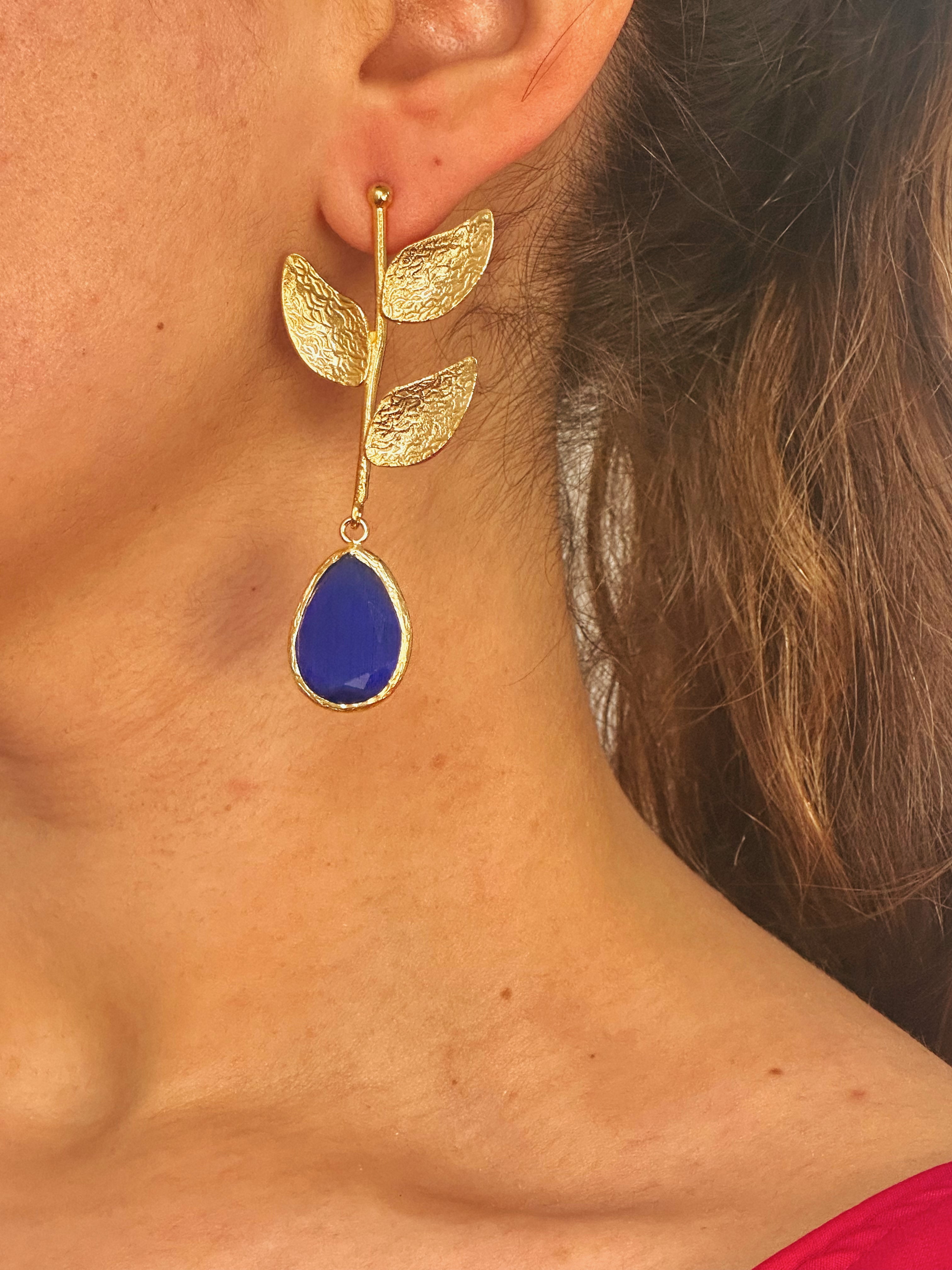 Pendientes Almería Azul Eléctrico