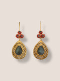 Pendientes Orobroy gris y rojo
