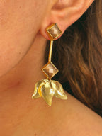 Pendientes Tulipán Champagne