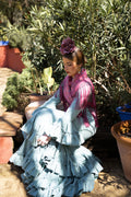 Traje de flamenca - Modelo Rocío Aquamarina