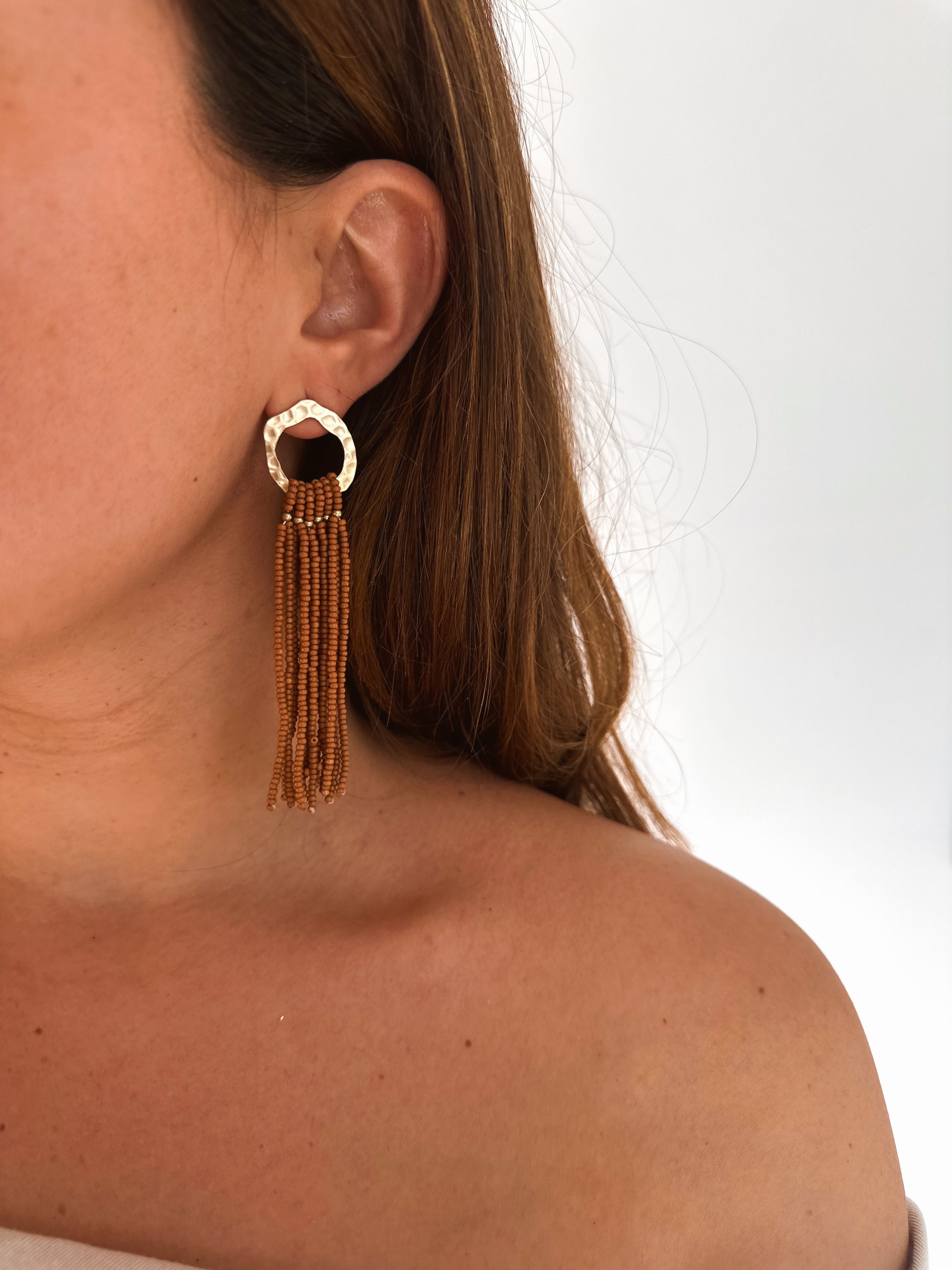 Pendientes Cascada Marrón