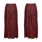 Falda Lentejuelas Burdeos