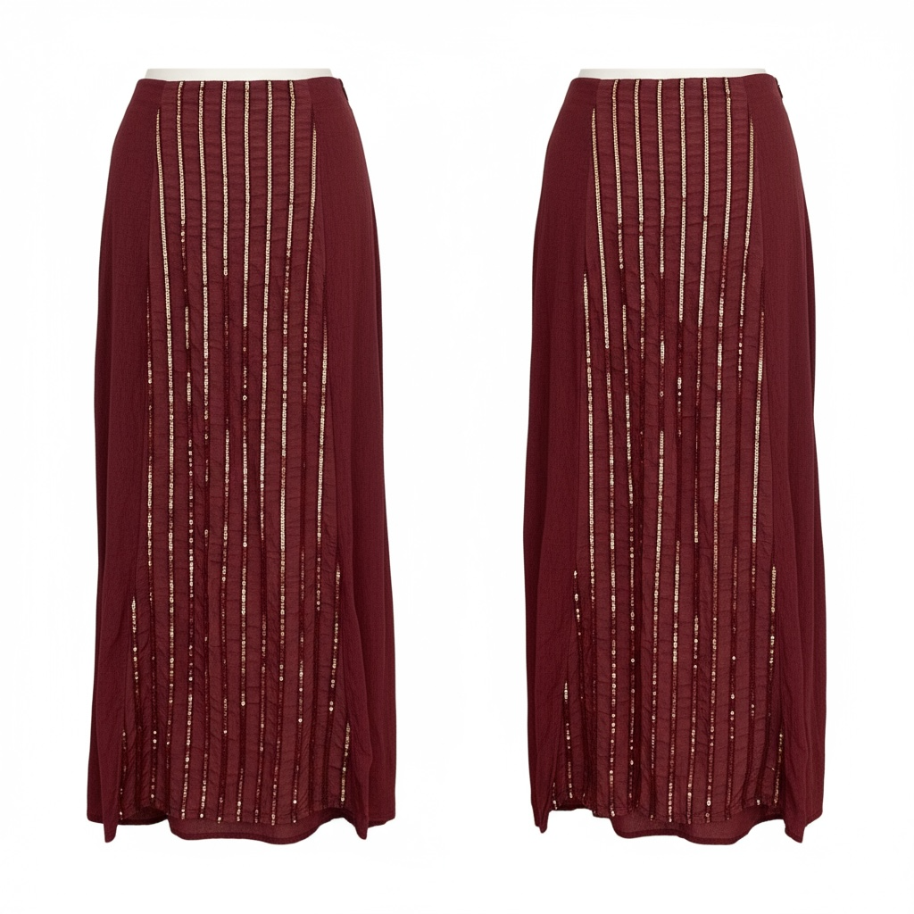 Falda Lentejuelas Burdeos