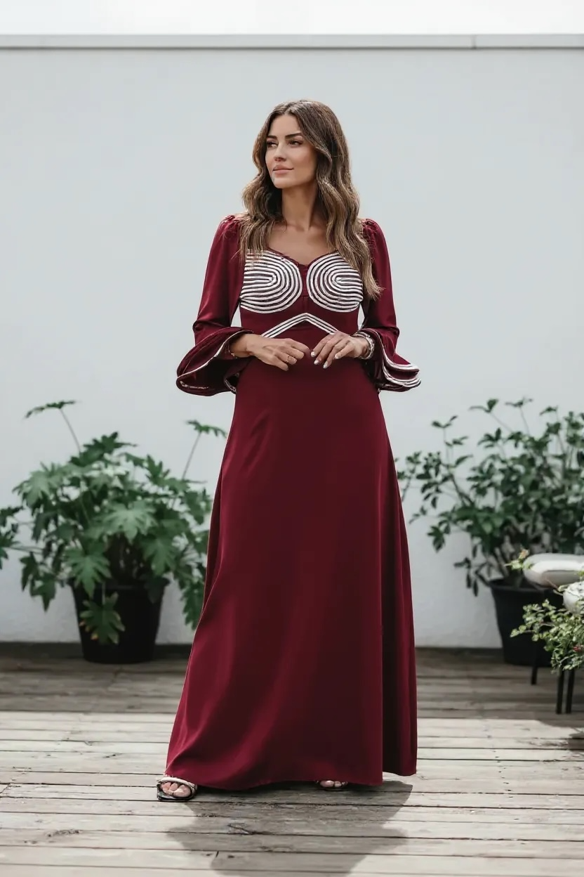 Vestido Julieta Burdeos