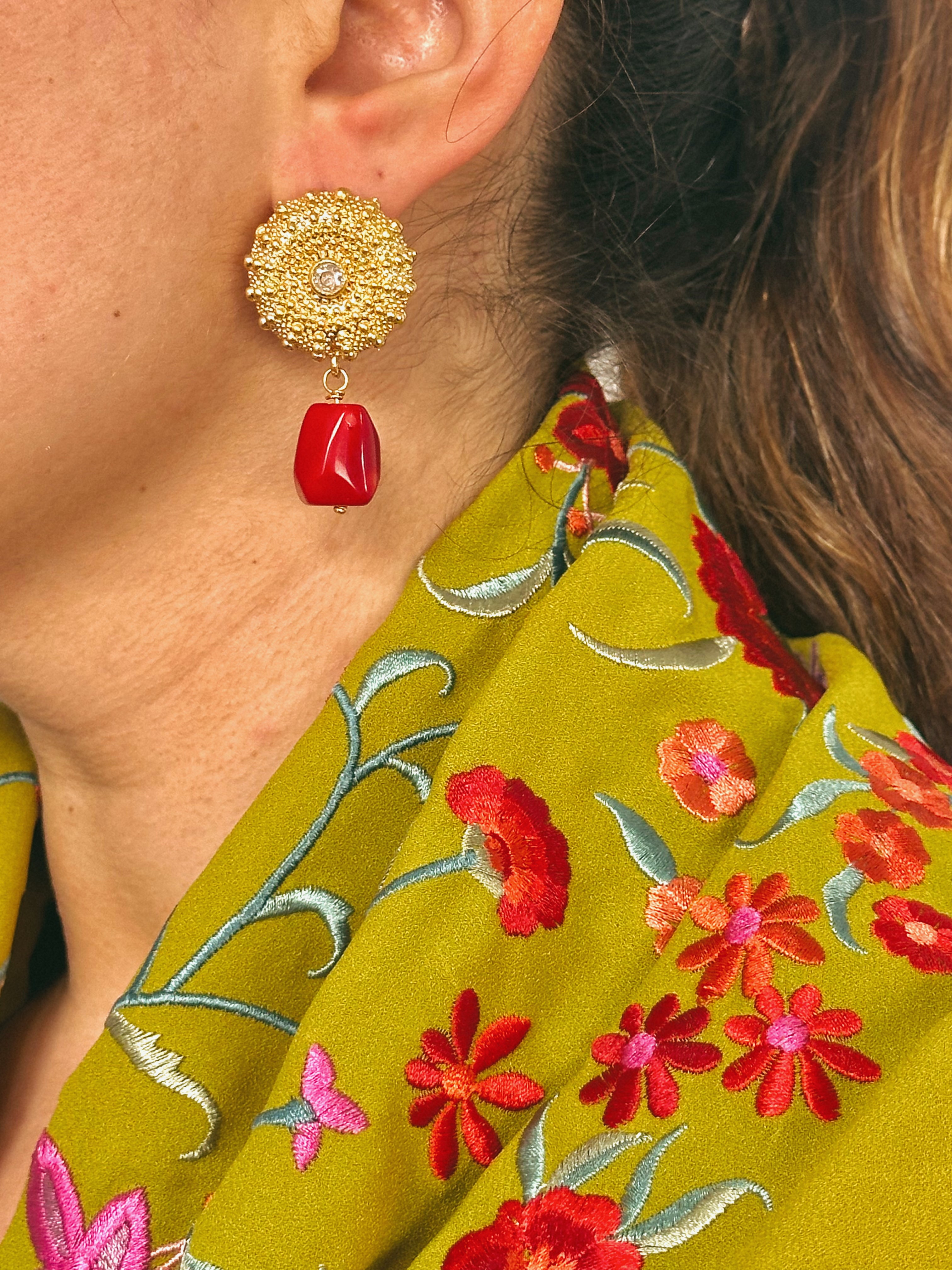 Pendientes Ingrid Rojo