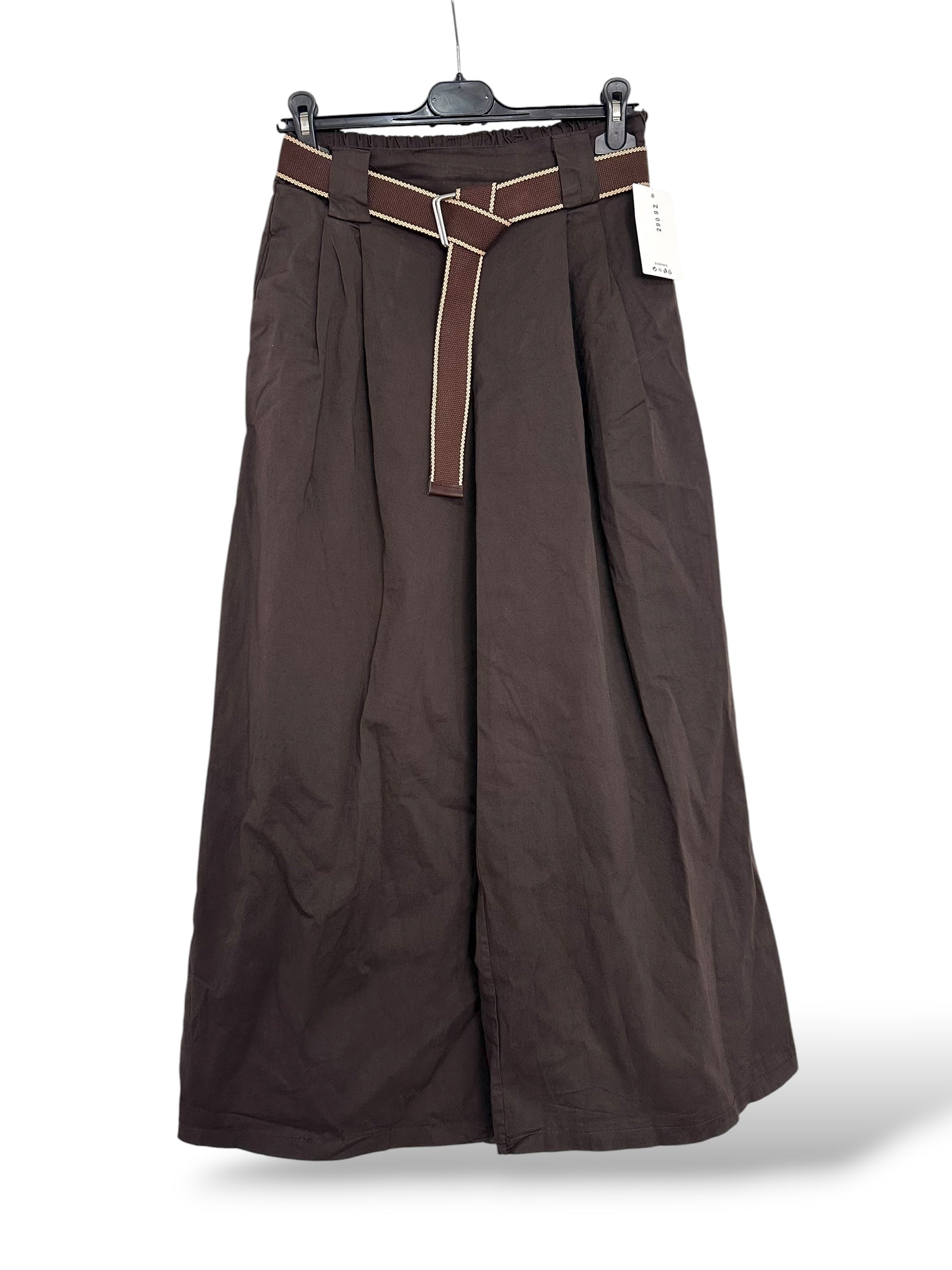 Pantalón wide leg cinturón