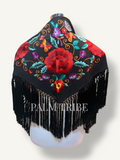 Mantoncillo Flor Cadete Negro