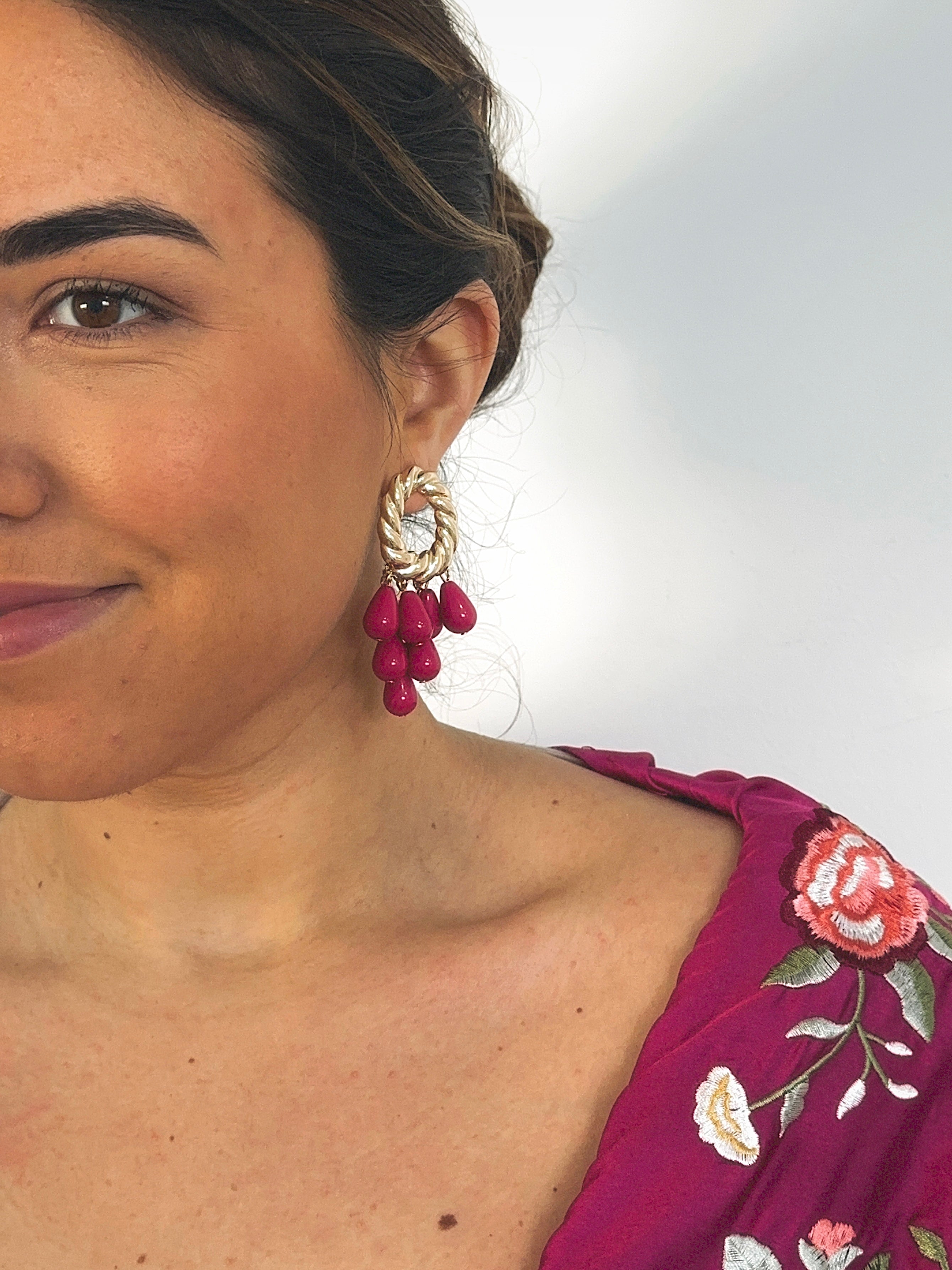 Pendientes Cascada Buganvilla/freson