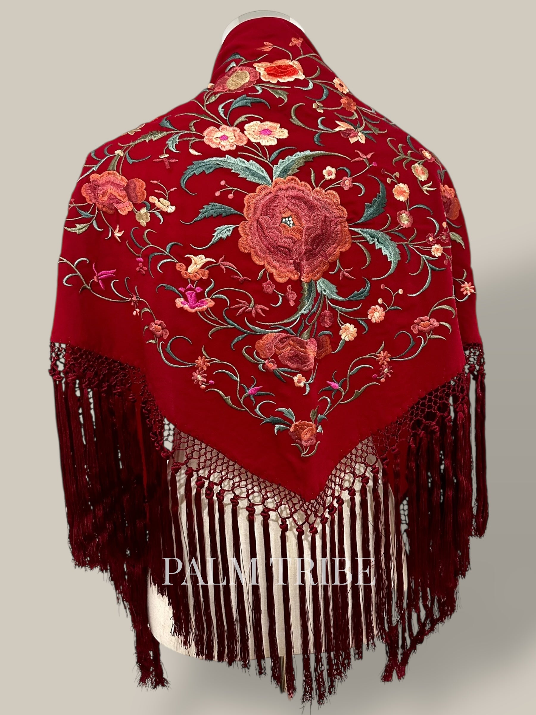 Mantoncillo Jaleo Burdeos con rosado