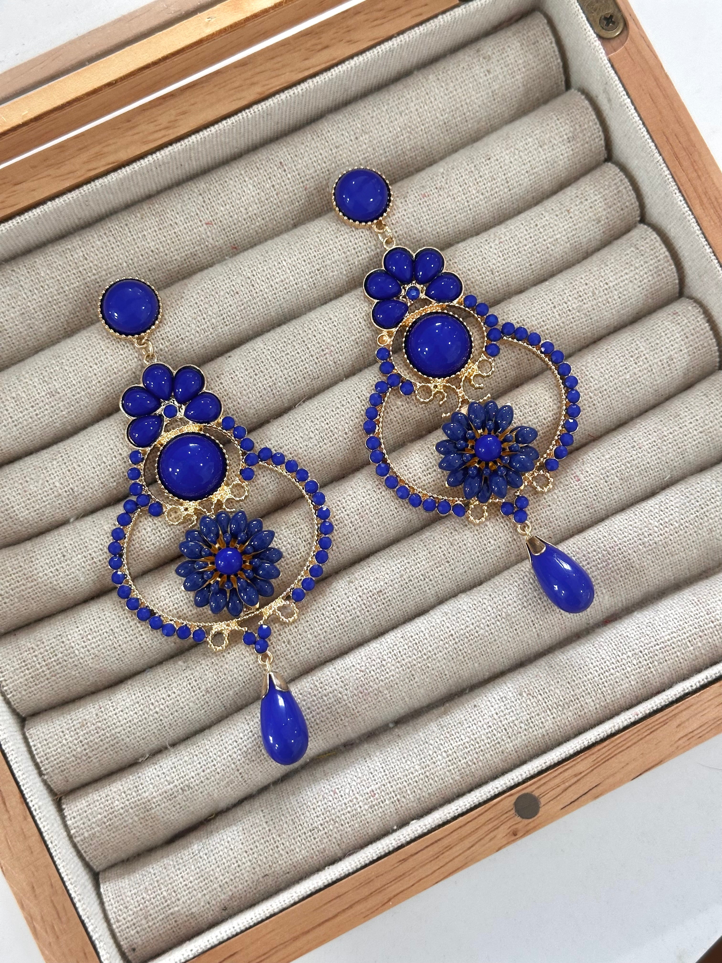 Pendientes Manuela Azul Eléctrico