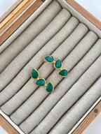 Pendientes Trío Piedra Esmeralda