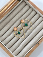 Pendientes Matilda Salmón y Verde