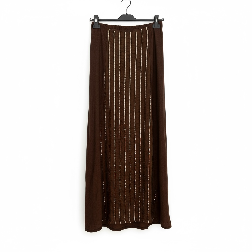 Falda Lentejuelas Marrón