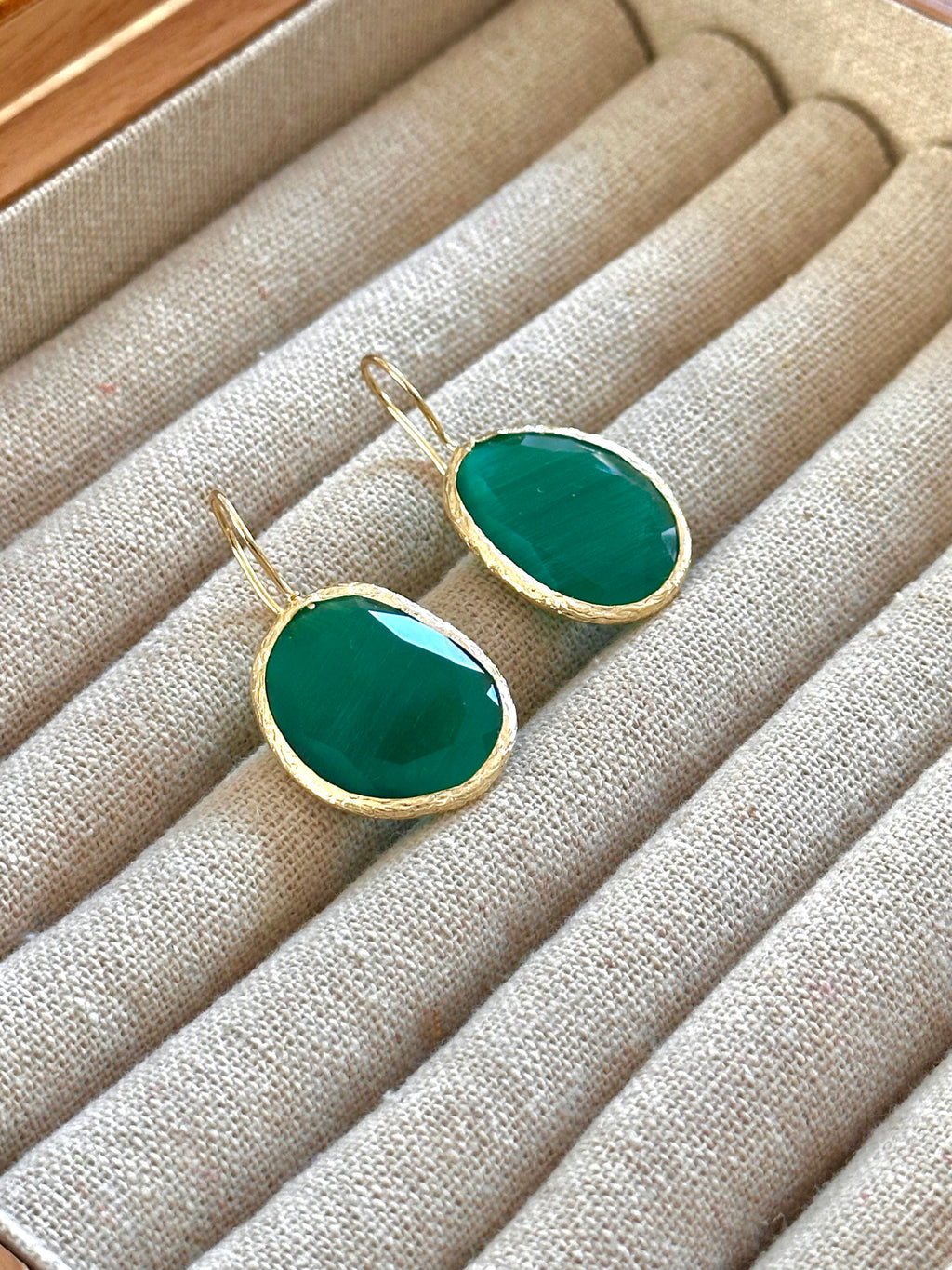 Pendientes Óvalo Esmeralda