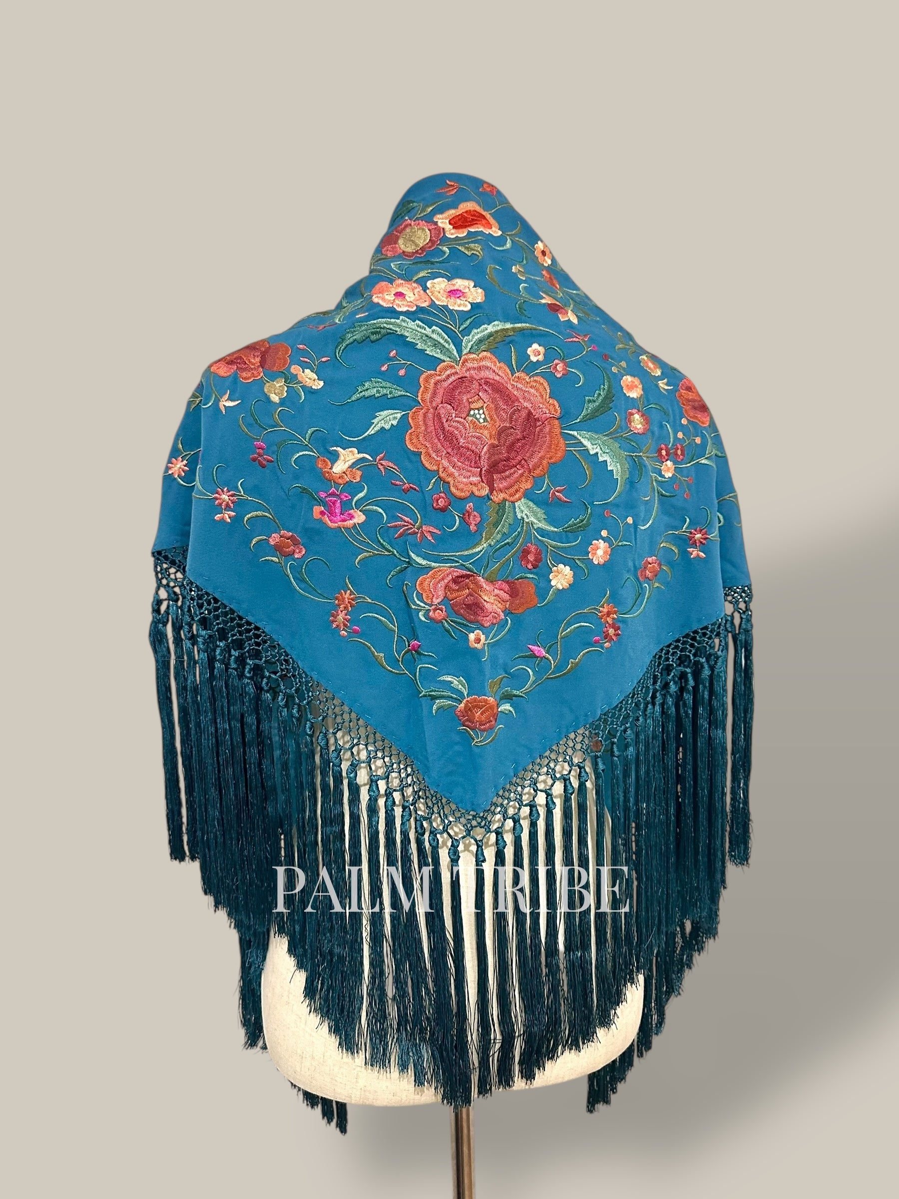 Mantoncillo Jaleo Azul Ducado con rosado