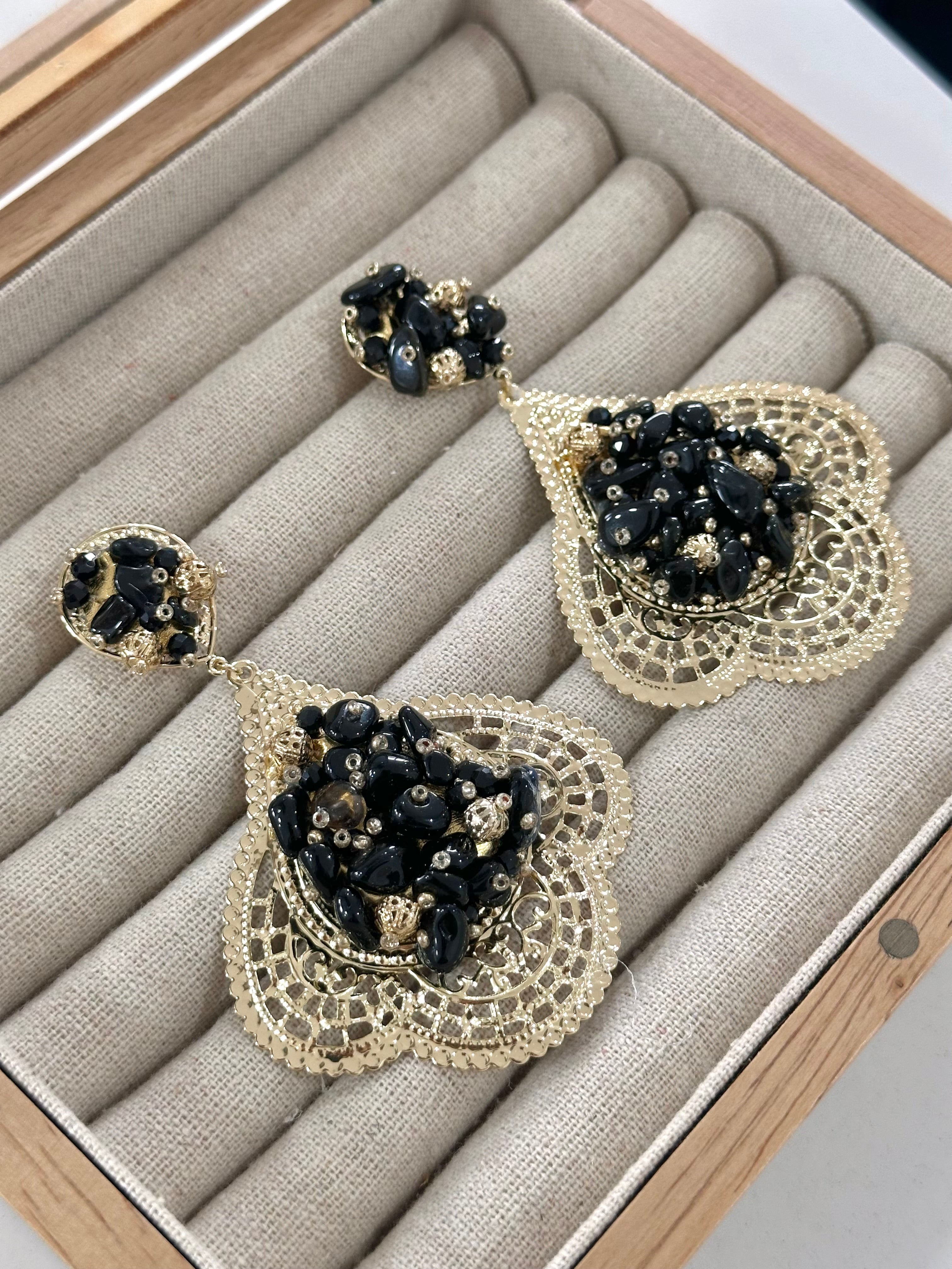 Pendientes Alhambra Negro