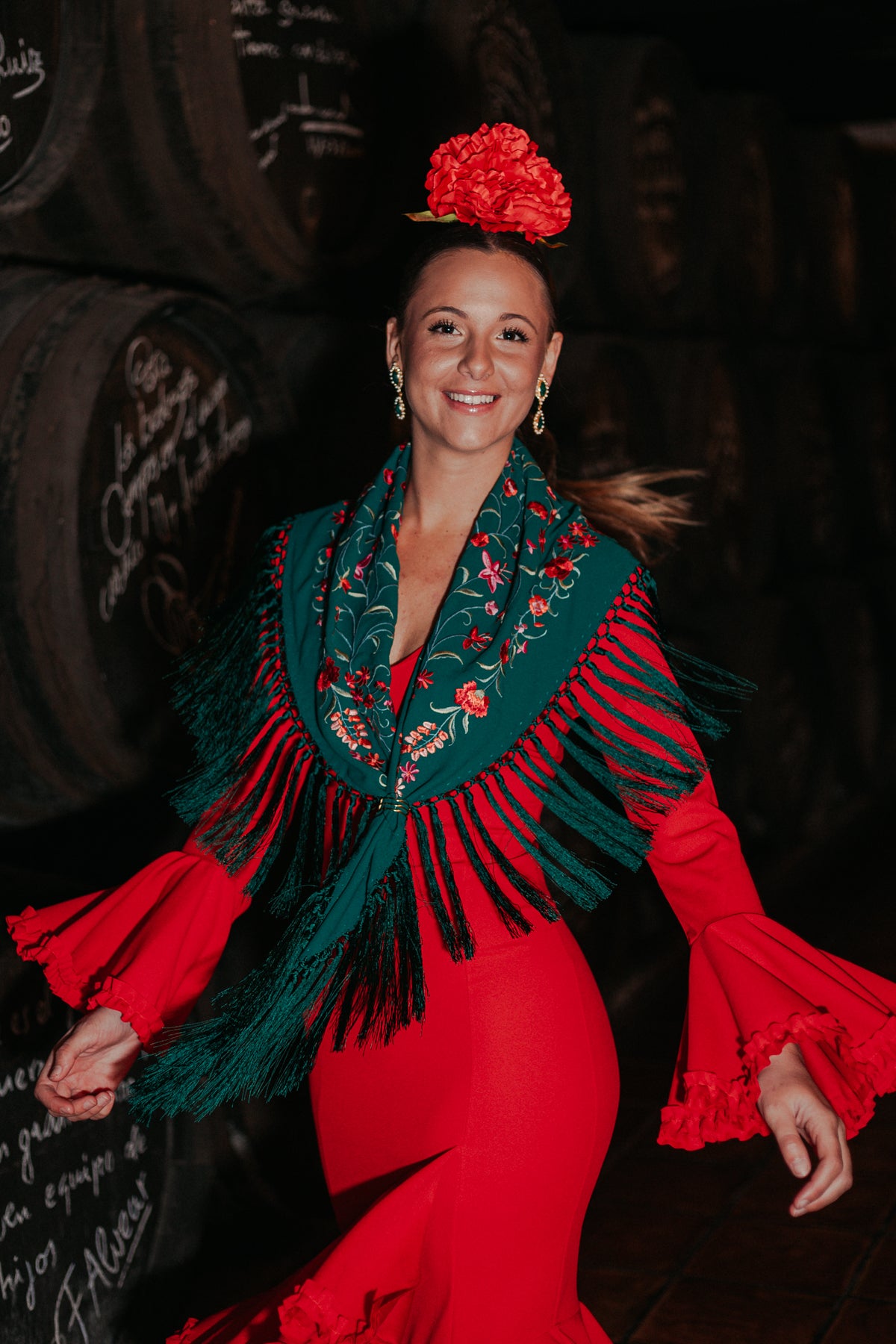 Vestido Carmesí Rojo