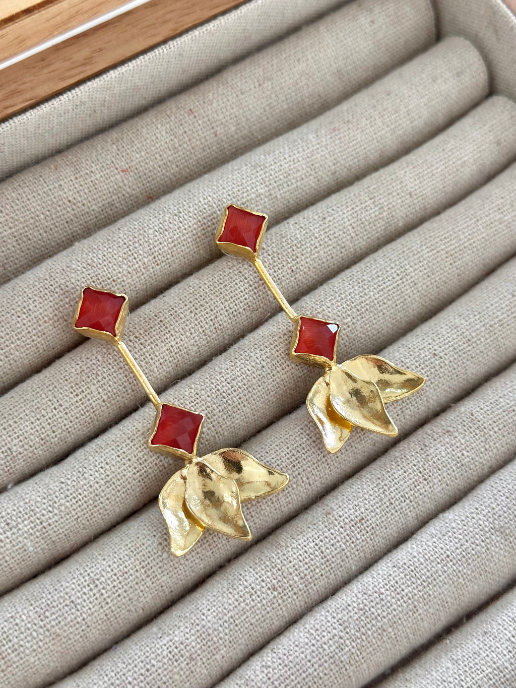 Pendientes Tulipán Naranja