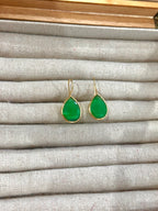 Pendiente lagrima verde