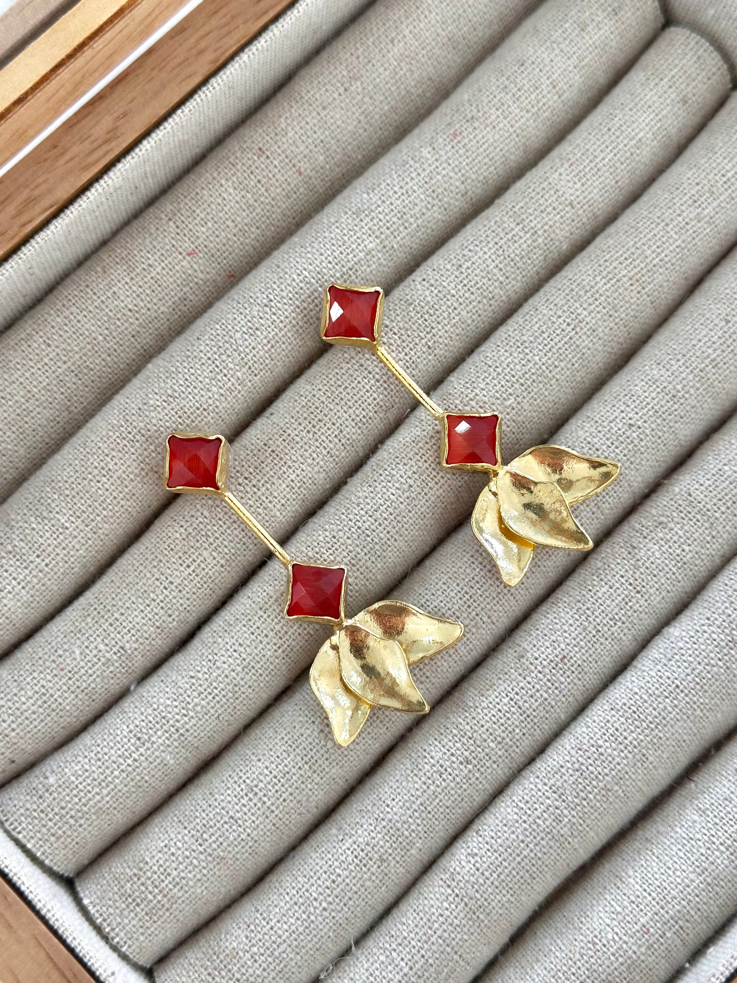 Pendientes Tulipán Naranja