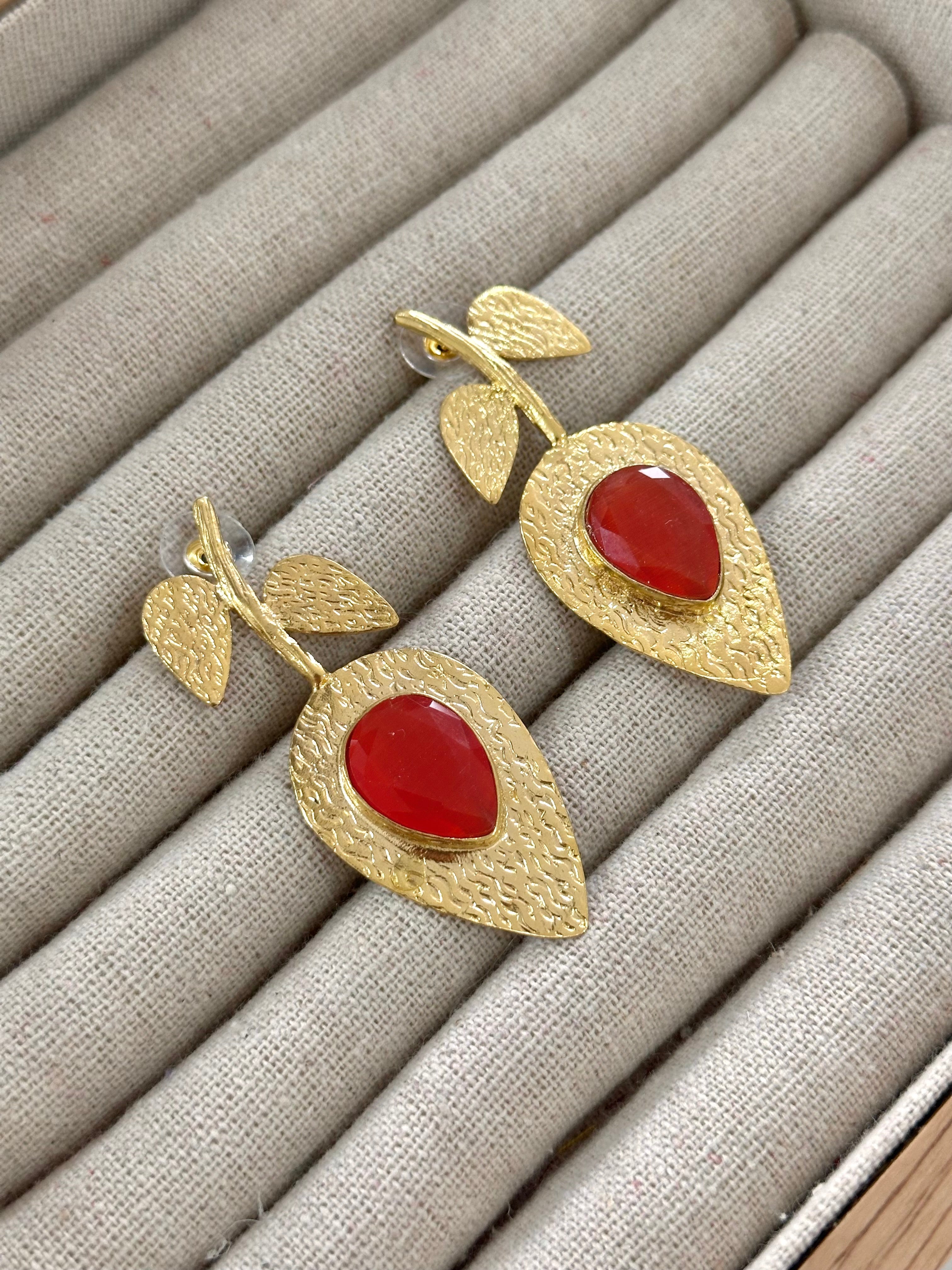 Pendientes Palma Naranja