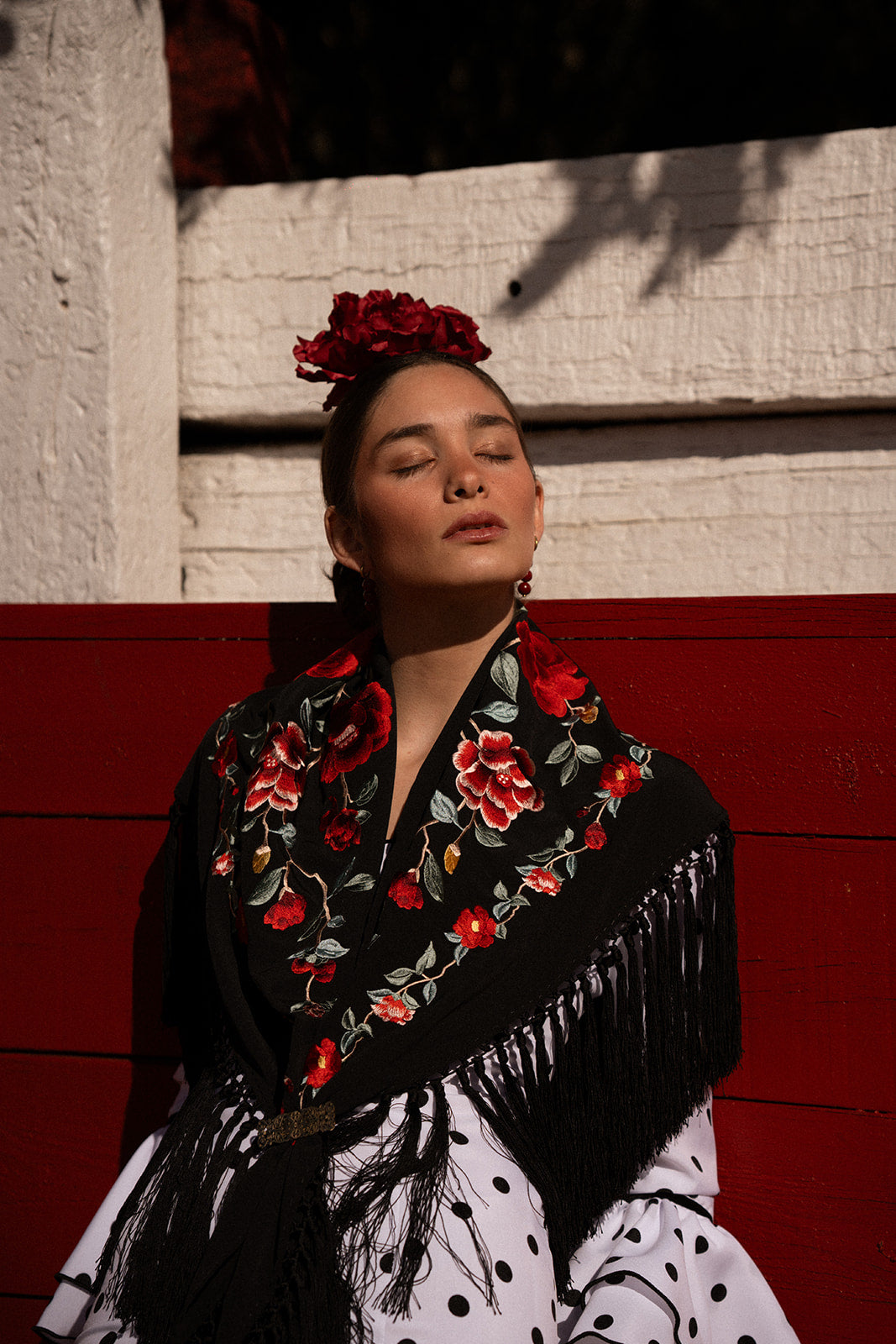 Mantoncillo Rosario Negro y Rojo