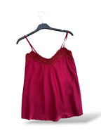 Lencera satinada Burdeos