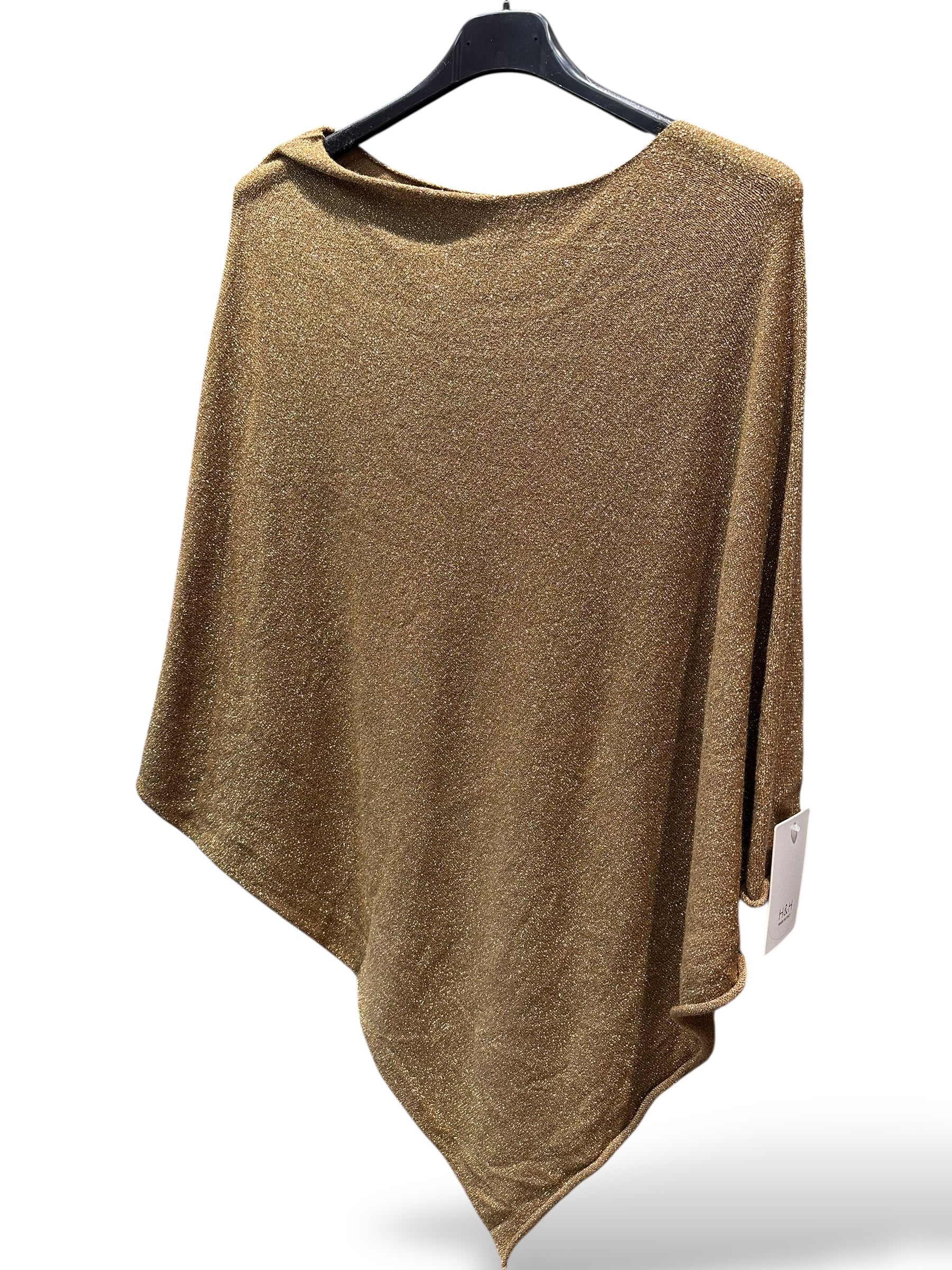 Poncho brillo dorado