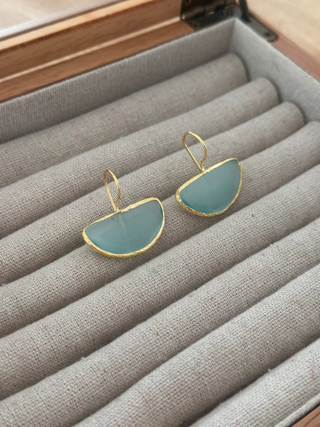 Pendientes Afrodita big turquesa