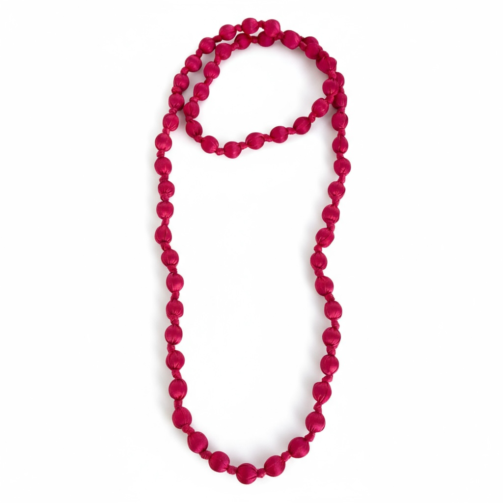 Collar Bolas Fucsia