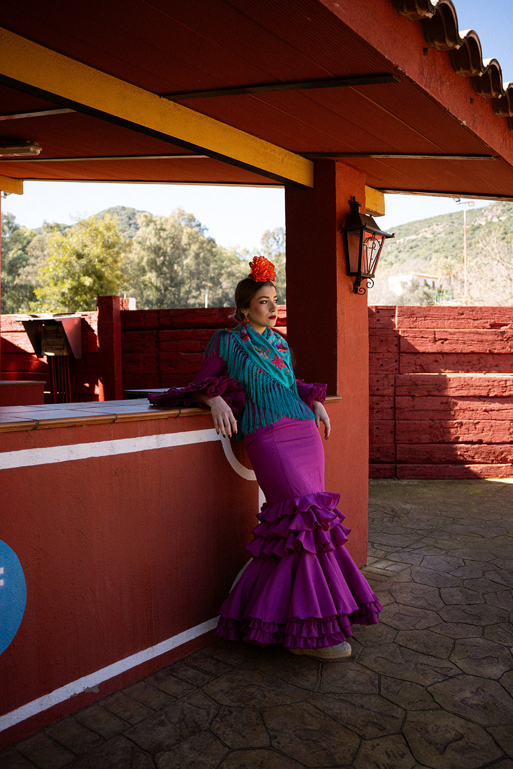 Traje de Flamenca - Modelo Macarena buganvilla