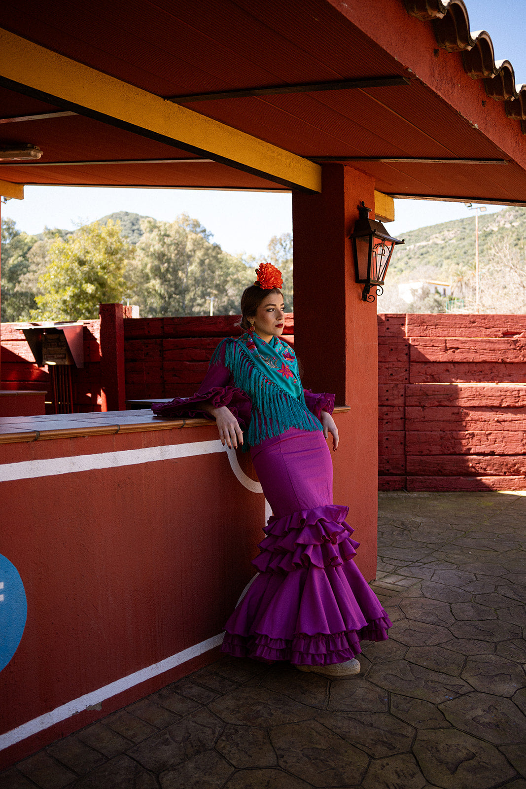Traje de Flamenca - Modelo Macarena buganvilla