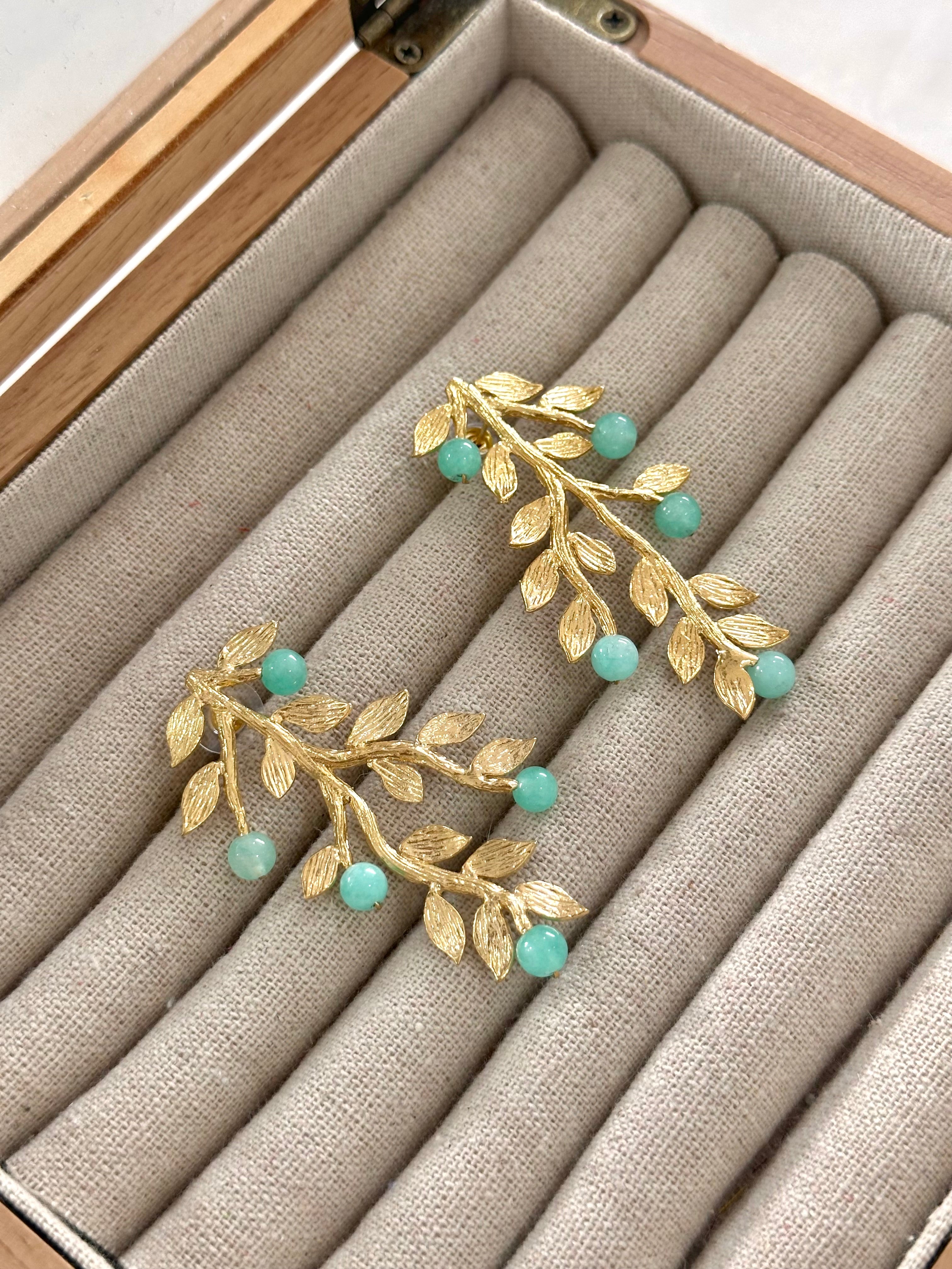 Pendientes Olivia Aquamarina