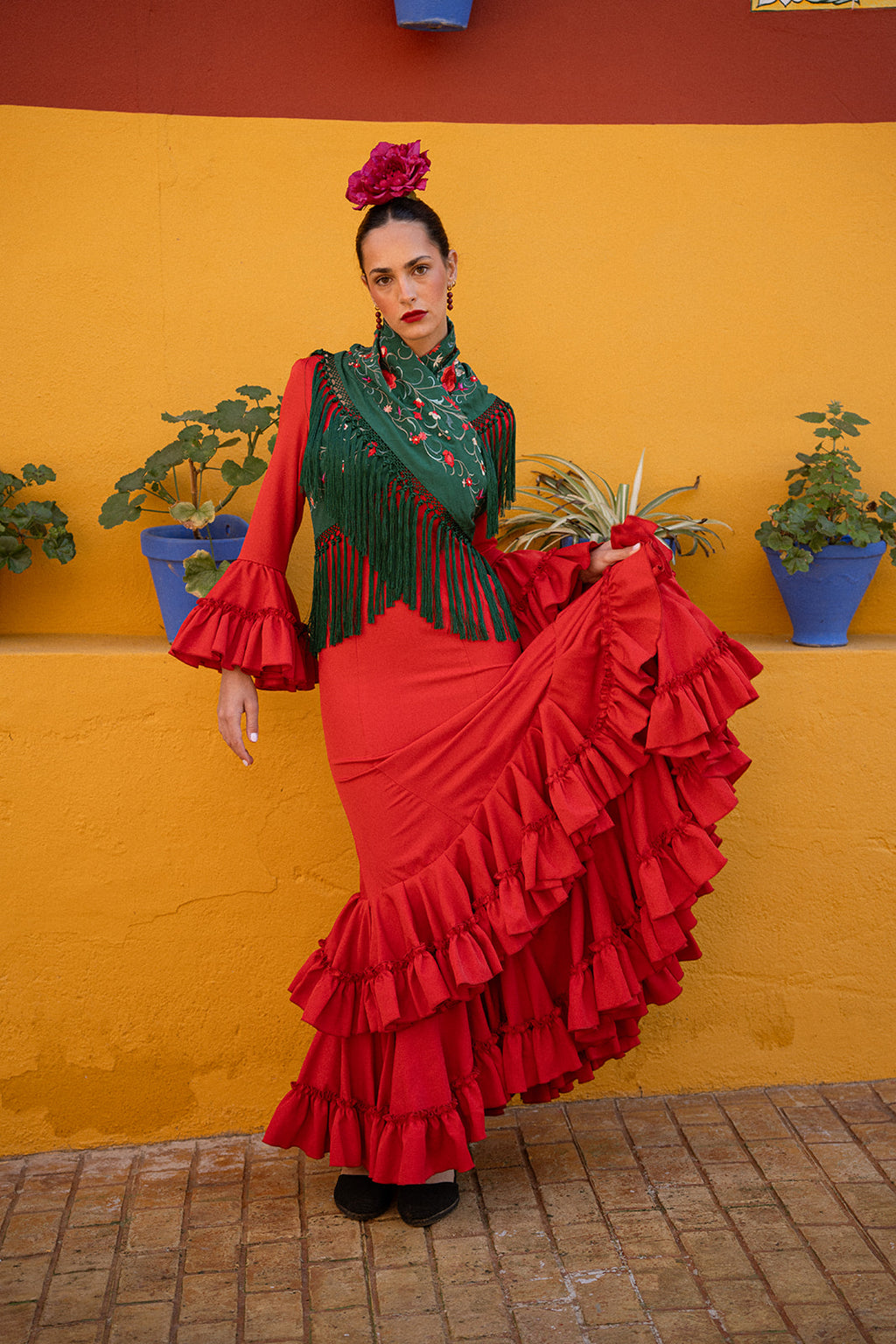 Traje de flamenca - Modelo Rocío Rojo