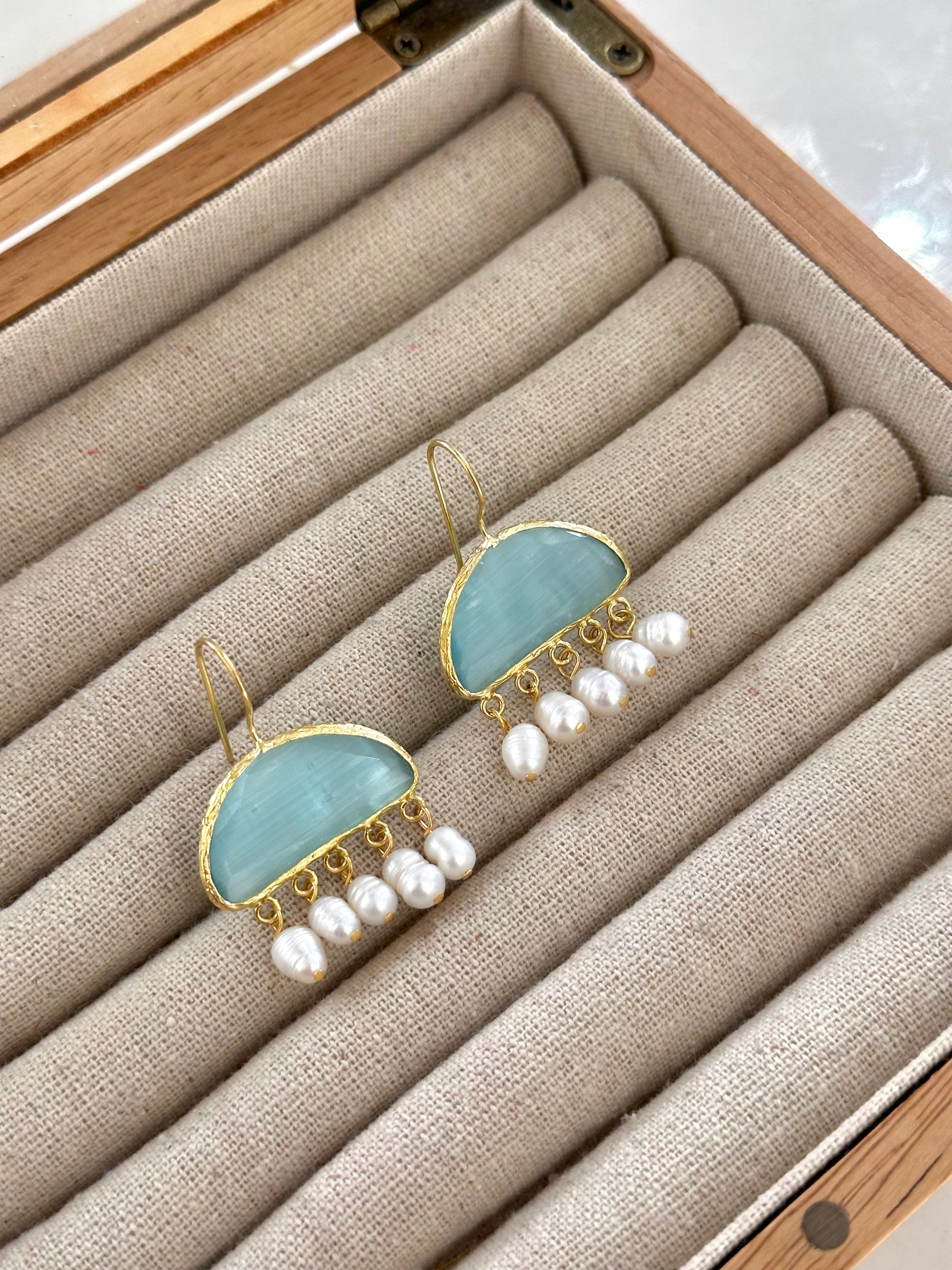 Pendientes Adamuz Celeste