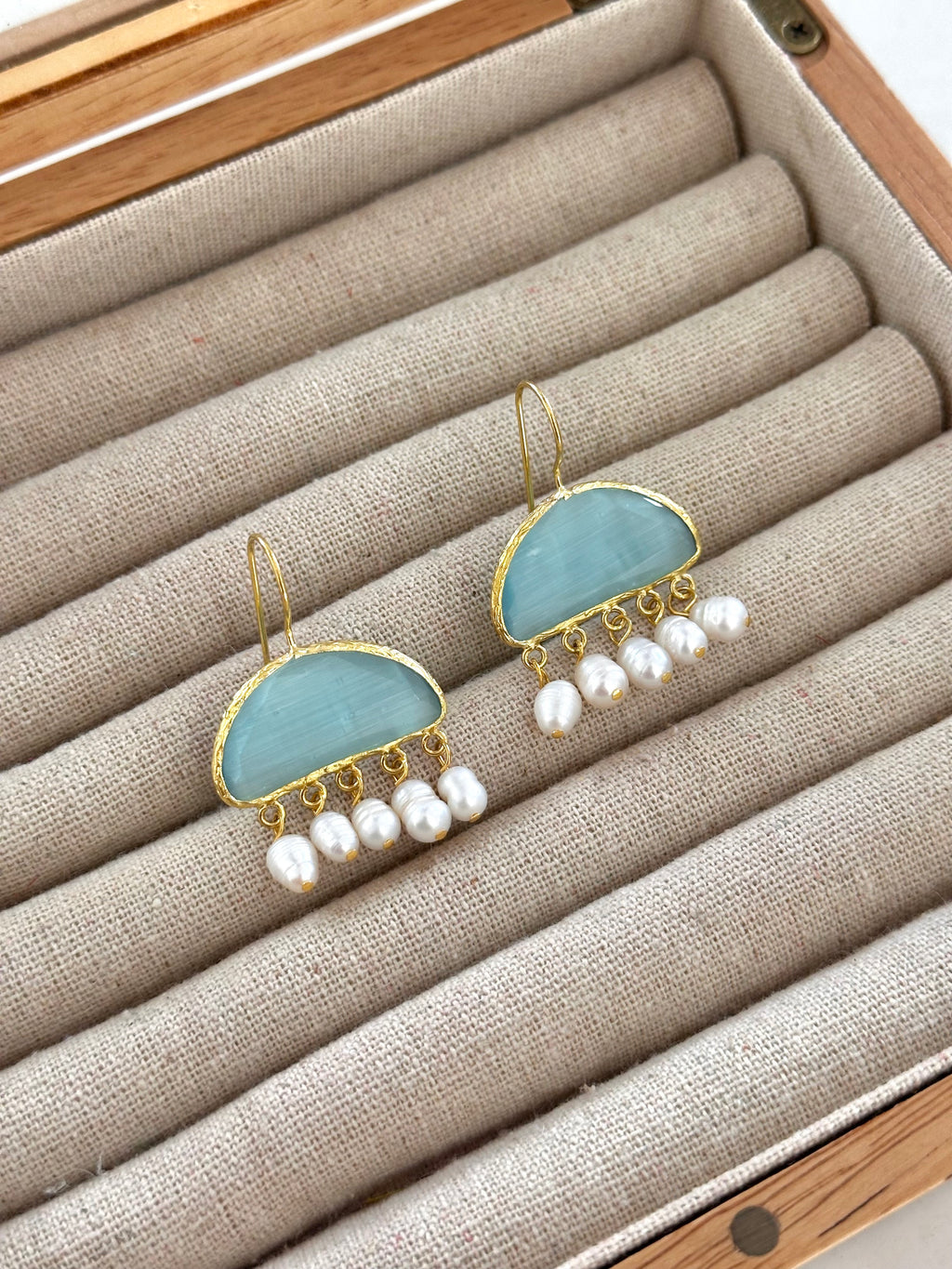 Pendientes Adamuz Celeste