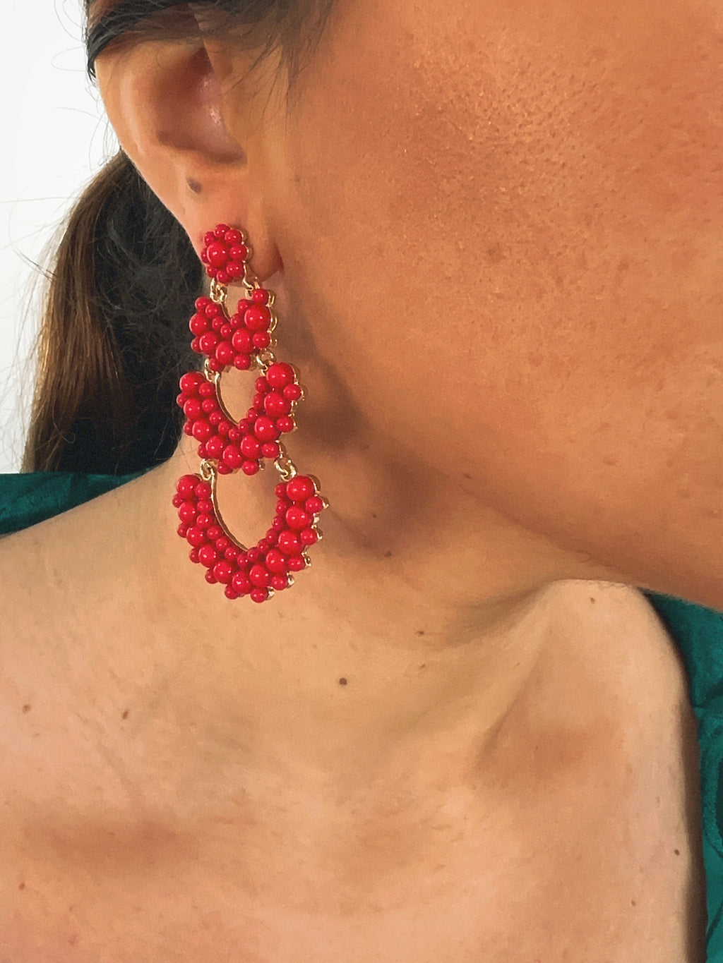 Pendientes Solera Rojo