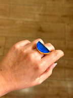 Anillo Afrodita Maxi Azul Eléctrico