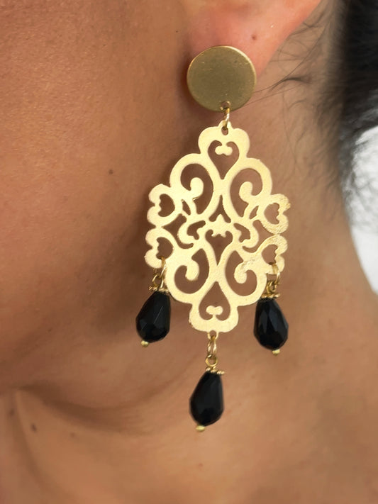 Pendientes Rocio negro