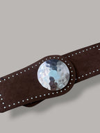 Cinturón elástico círculo plata