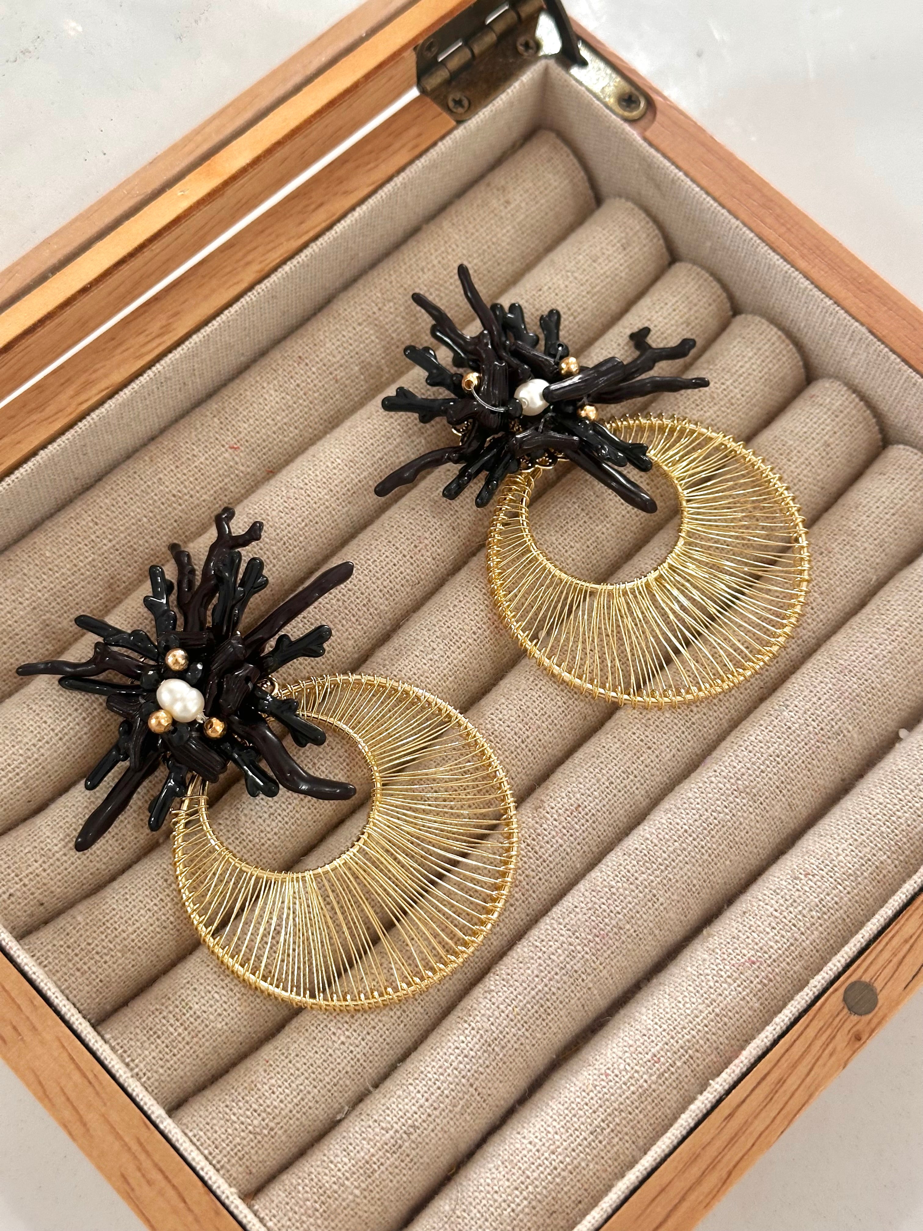 Pendientes Marbella Negro