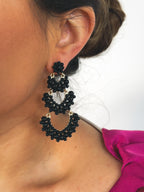 Pendientes Solera negro