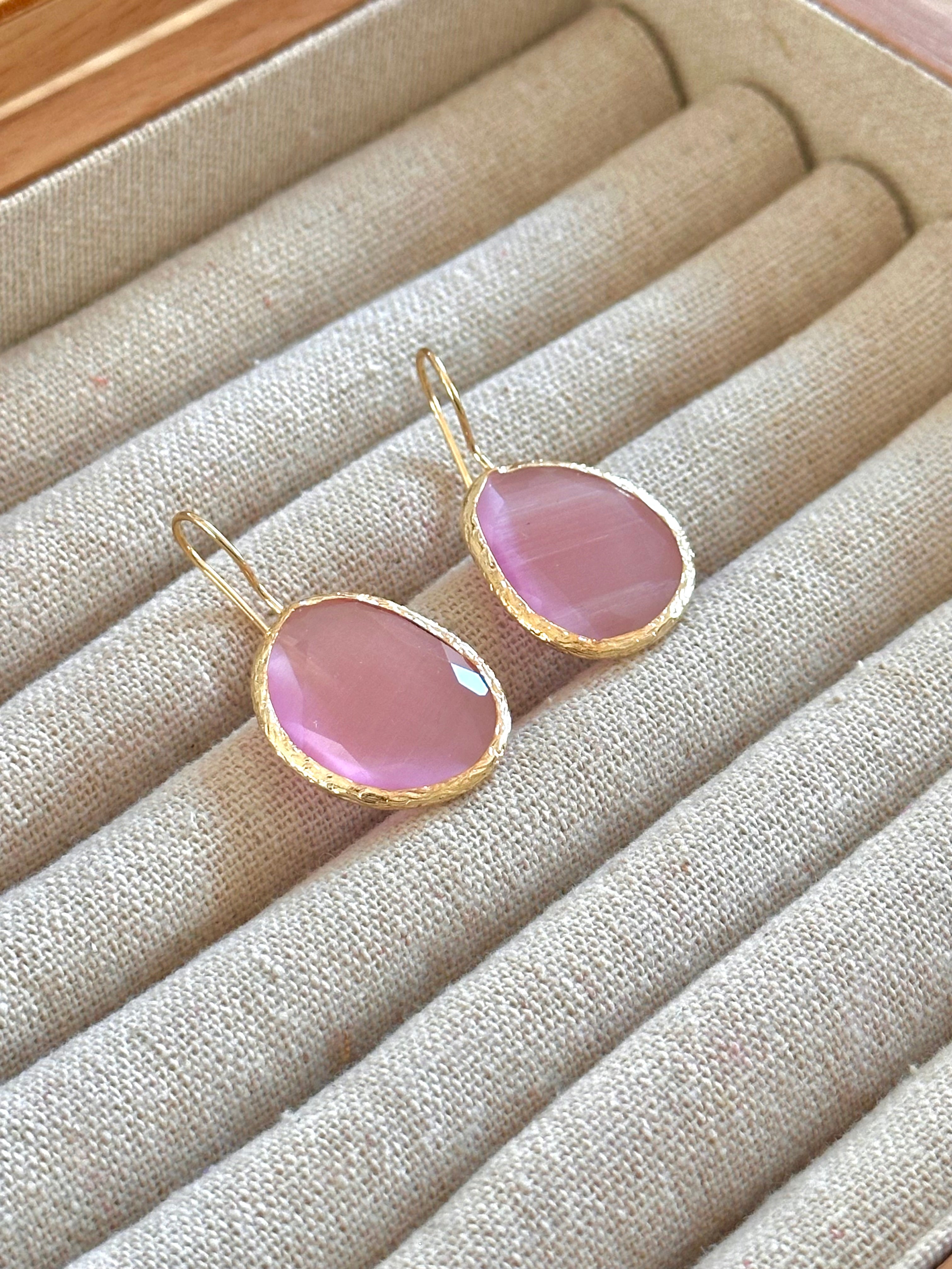 Pendientes óvalo Rosa