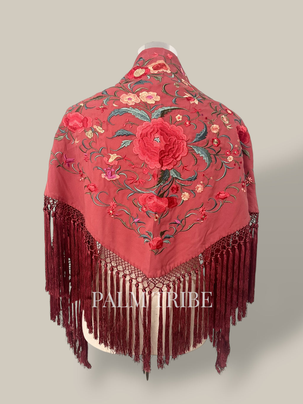 Mantoncillo Jaleo Rosa empolvado con rojo